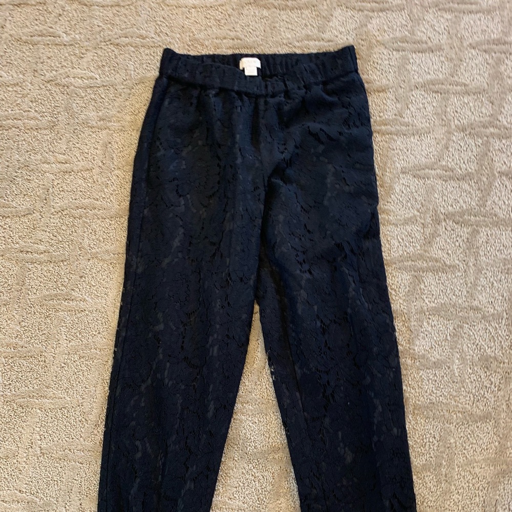 Black J.Crew lace pants